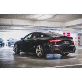 Накладки сплиттеры боковые на задний бампер на Audi RS5 B9 рестайл